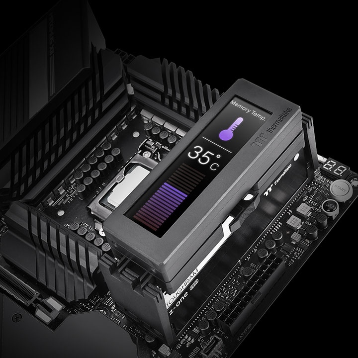 THERMALTAKE  r2 ultra 4xdımm bellek yuvası için 3,9" lcd panel siyah-58409