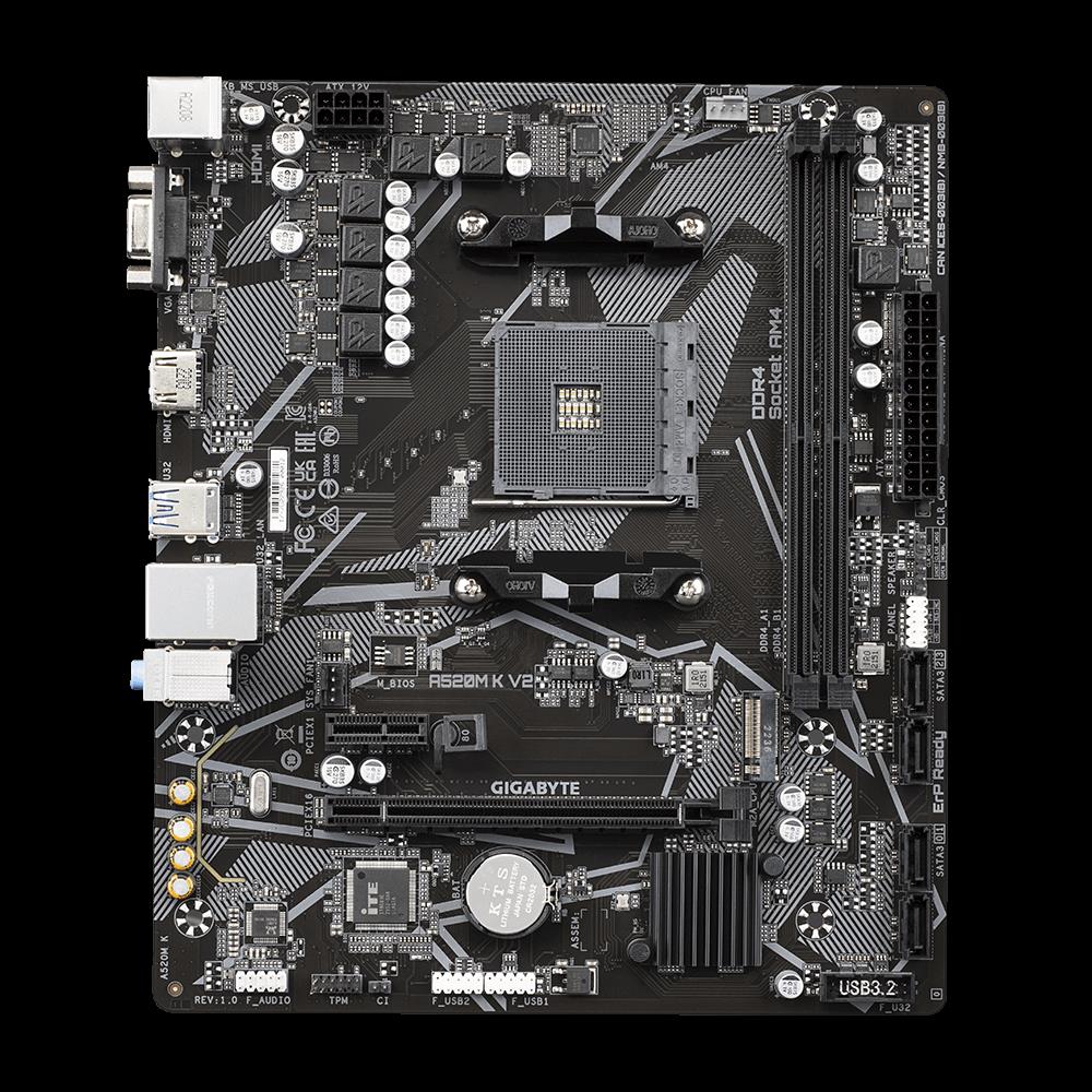 GIGABYTE GIGABYTE A520M K V2 DDR4 5100Mhz(OC) HDMI mATX AM4