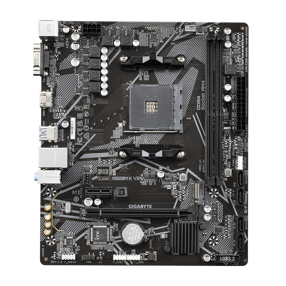 GIGABYTE A520M K V2 DDR4 5100Mhz(OC) HDMI mATX AM4