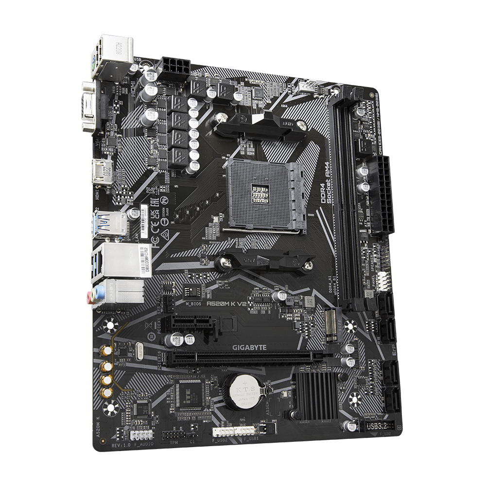 GIGABYTE A520M K V2 DDR4 5100Mhz(OC) HDMI mATX AM4