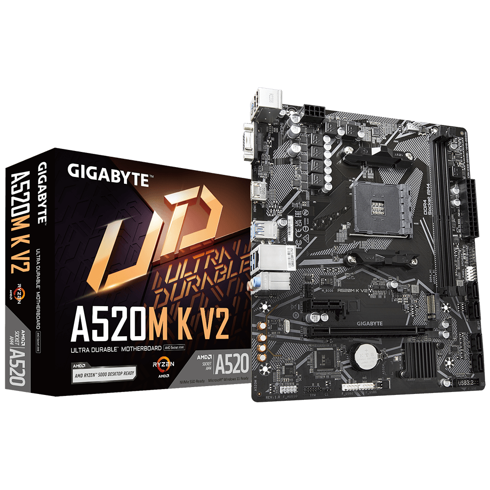 GIGABYTE A520M K V2 DDR4 5100Mhz(OC) HDMI mATX AM4