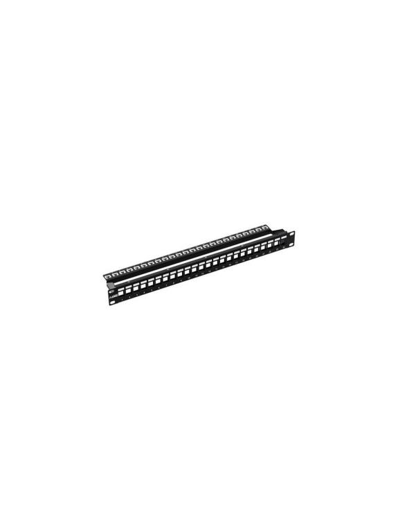 AGER AC-610-24 MODULER UTP/FTP CAT6/CAT6A 24 PORT BOŞ 1U ZIRHLI PATCH PANEL