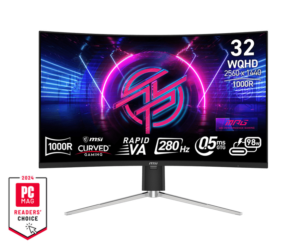 MSI MSI MSI 31.5 MPG 325CQRXF 2560x1440(WQHD) CURVE 1000R RAPID VA 280HZ 0.5MS ADAPTIVE-SYNC GAMING MONITOR