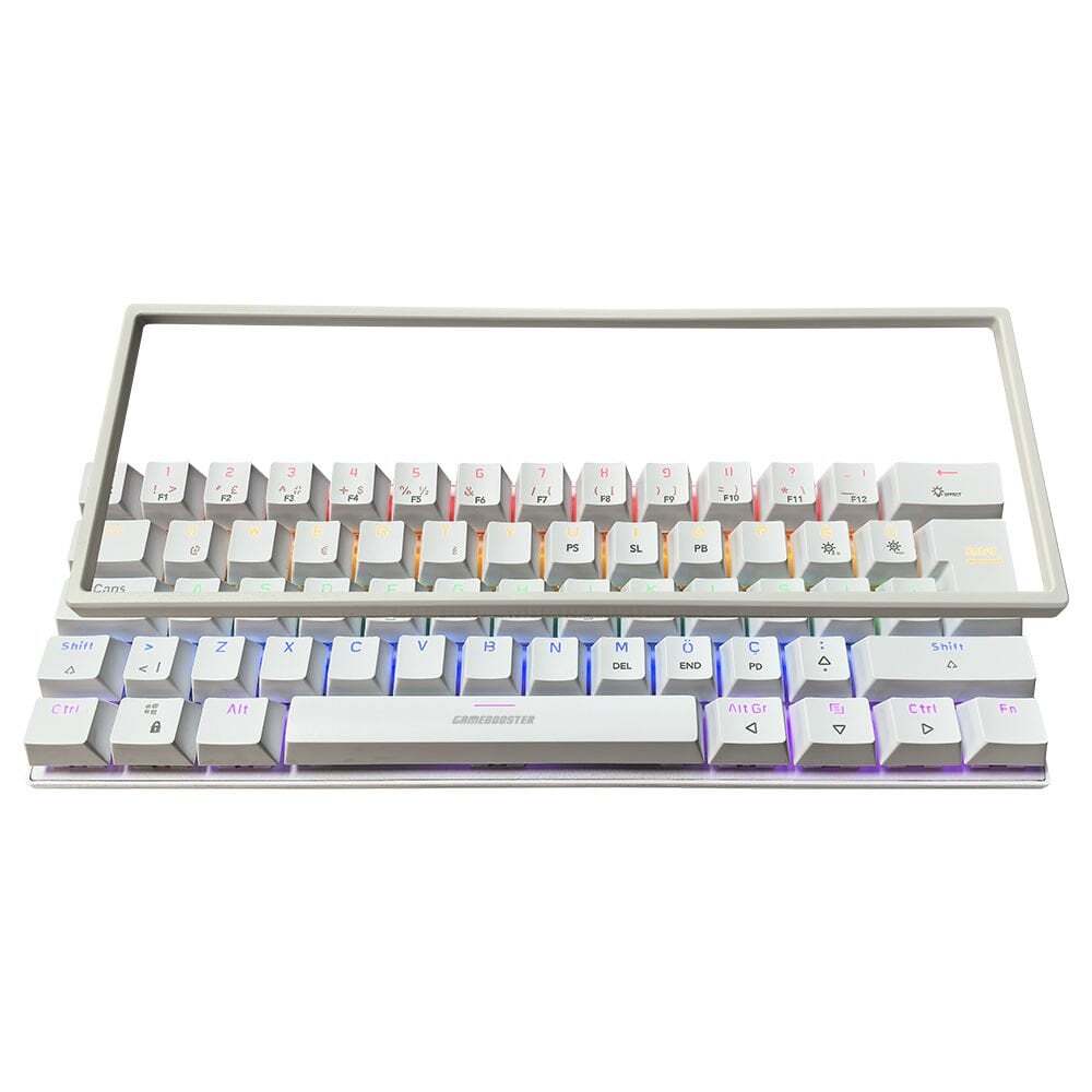 GAMEBOOSTER GameBooster G11 GHOST Rainbow Aydınlatmalı Beyaz Mekanik Gaming Klavye-62328