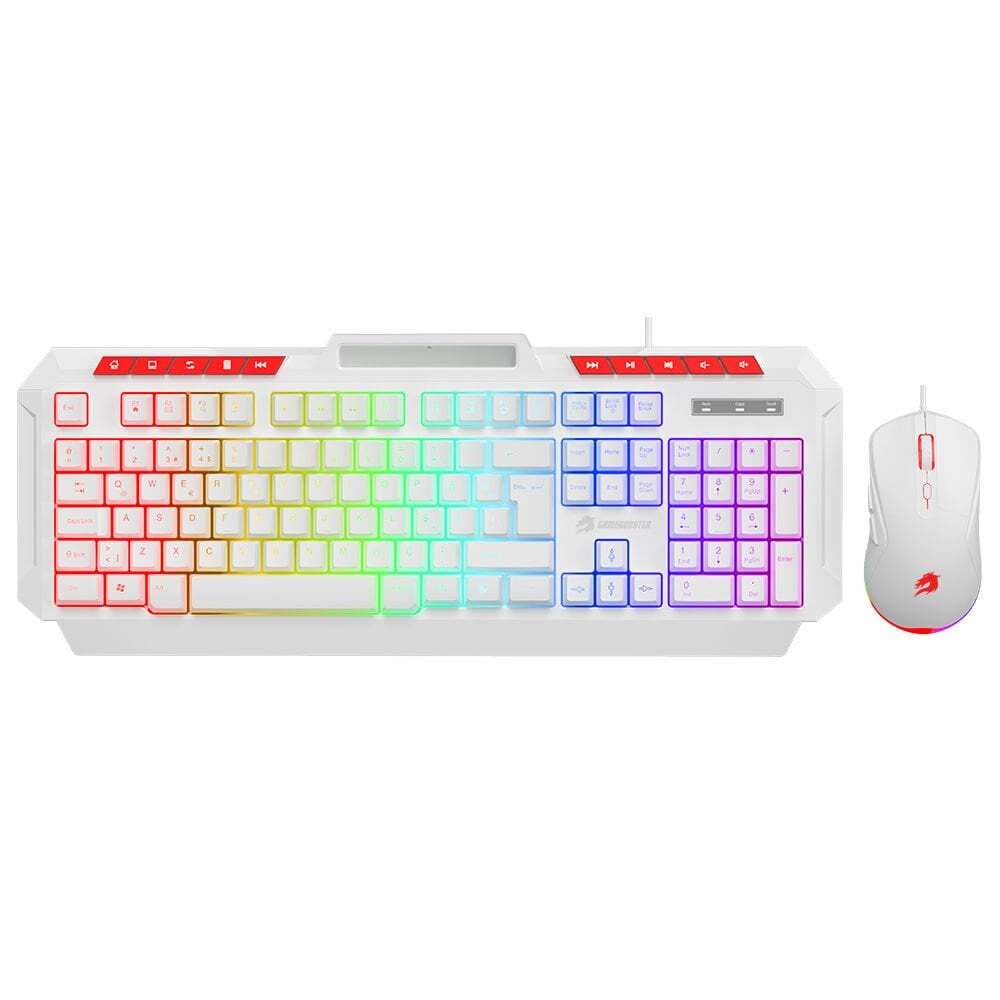 GAMEBOOSTER GameBooster KM-11W Knight Beyaz Klavye Mouse Set