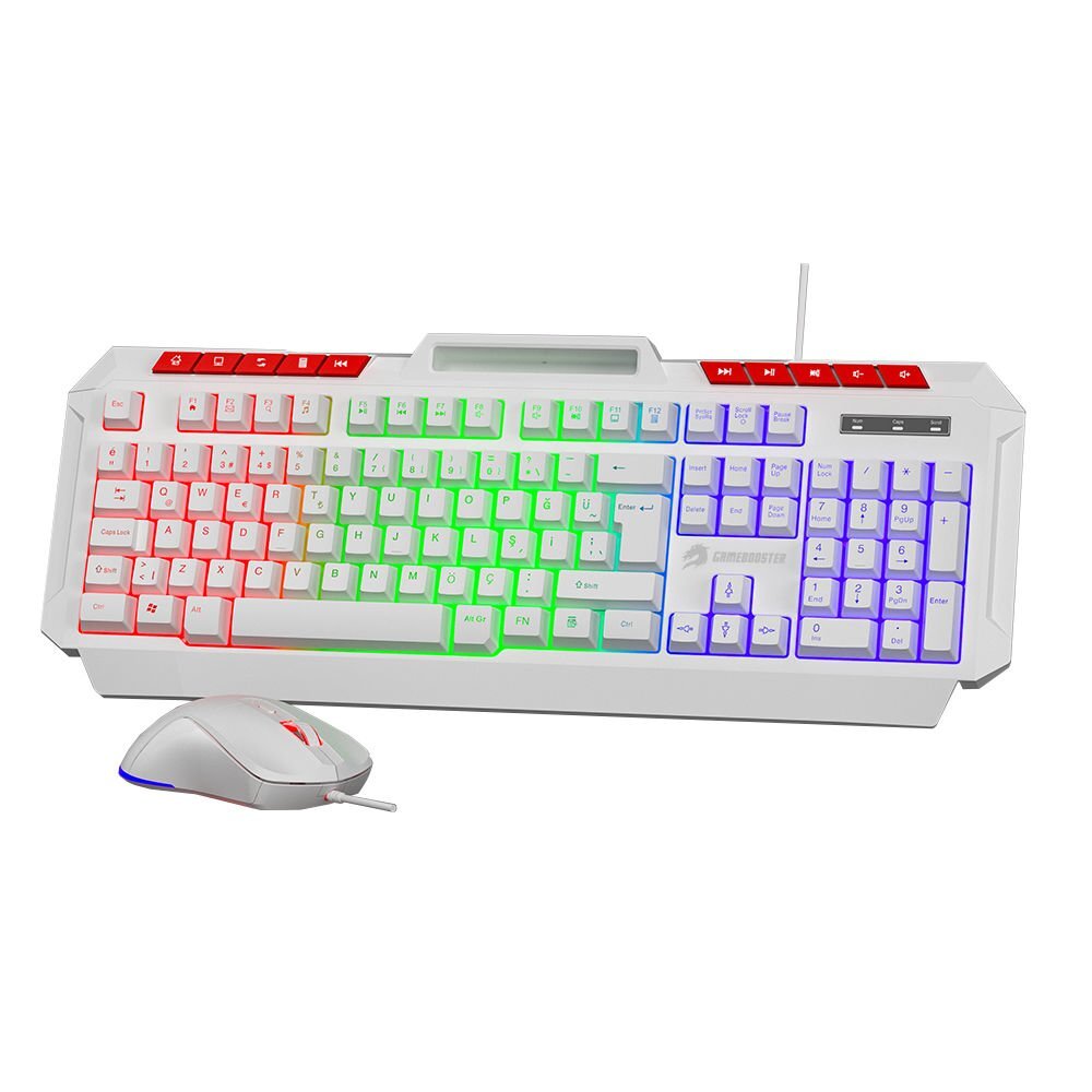 GAMEBOOSTER GameBooster KM-11W Knight Beyaz Klavye Mouse Set-62712