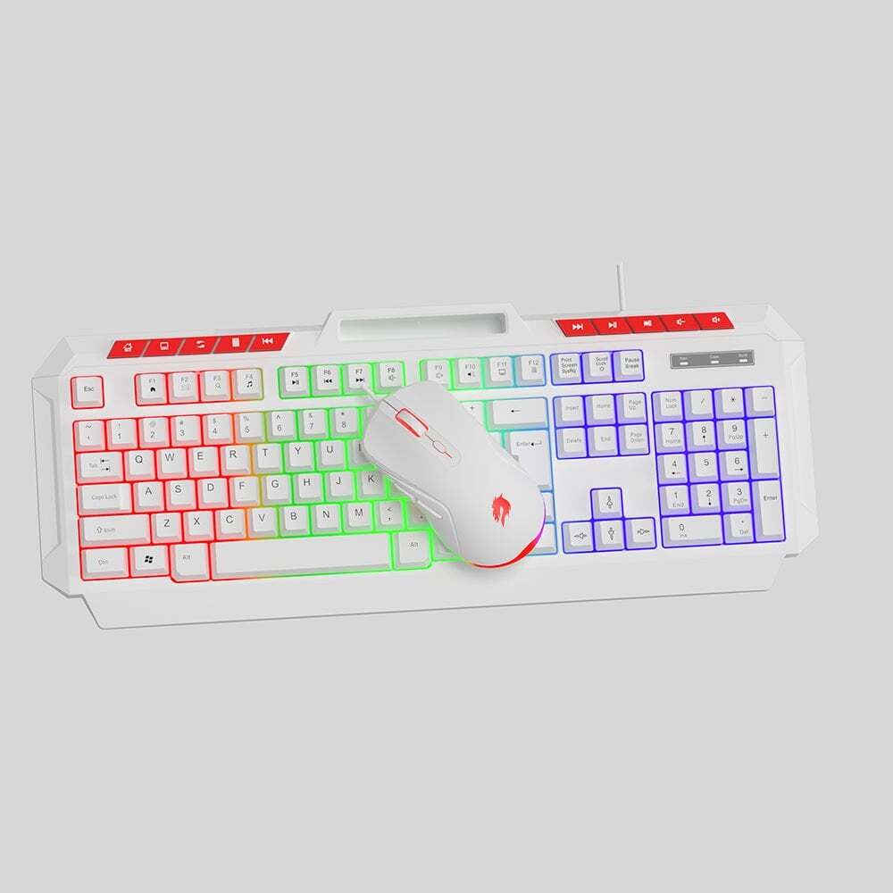 GAMEBOOSTER GameBooster KM-11W Knight Beyaz Klavye Mouse Set-62713