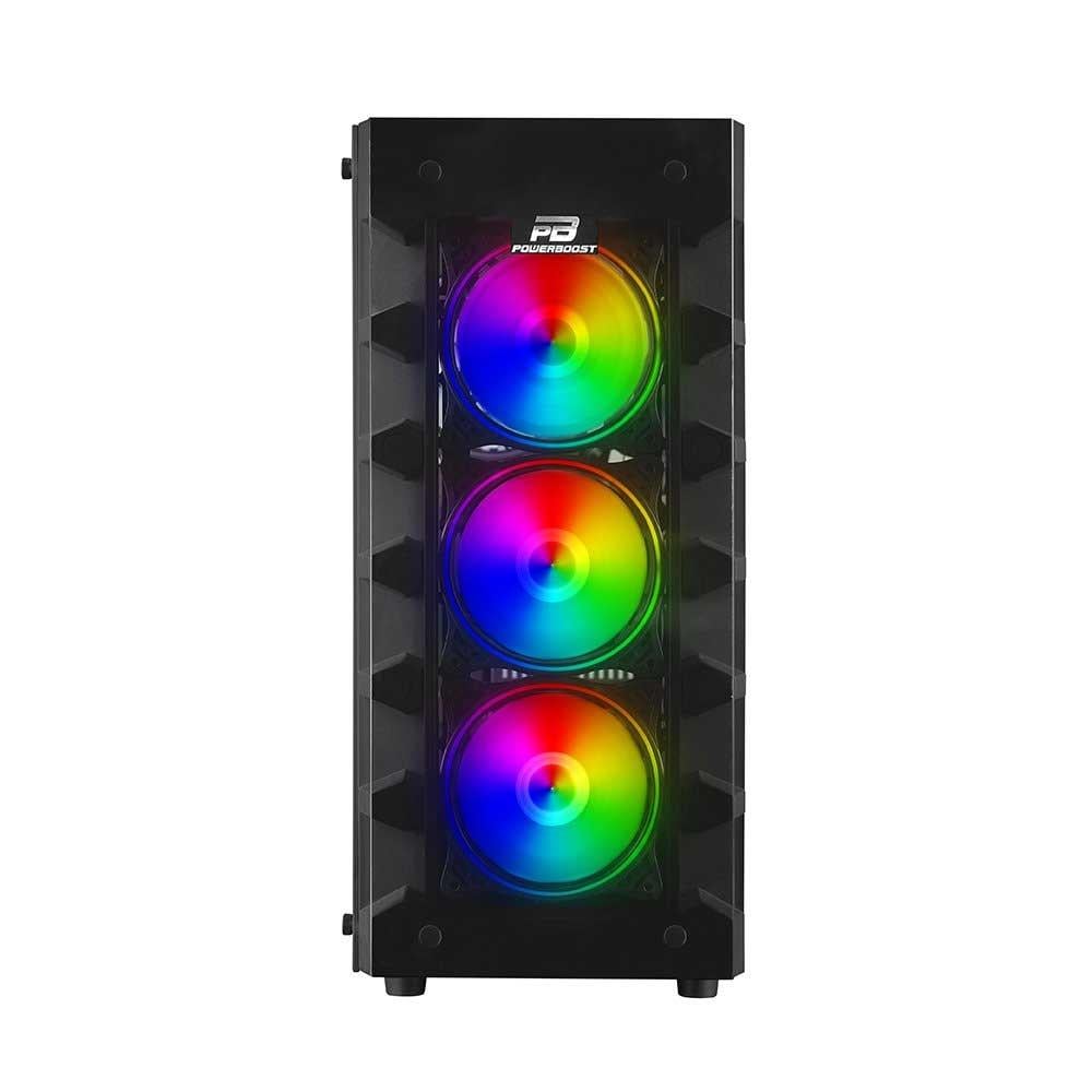 POWERBOOST  X59RGB 650w 80+ USB 3.0 Tempered Glass 6xRGB Fanlı Gaming Kasa-58220