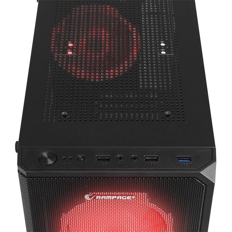 RAMPAGE RAMPAGE HELIOS MESH 550W 80+BRONZE SİYAH TEMPERLİ CAM 4*120MM RAINBOW ATX MIDI TOWER KASA -41365