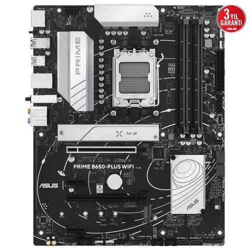 ASUS ASUS PRIME B650-PLUS WI-FI, 4xDDR5, 2xM.2,  HDMI, DP, Type-C, AMD Ryzen 7000 Serisi, AM5 Soket Anakart-59521