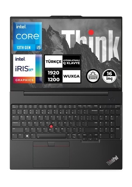 LENOVO LENOVO NB E16 GEN1 21JN00K7TX I5-13420H 16GB 512GB SSD 16.0 WUXGA (1920x1200) FREEDOS-50211