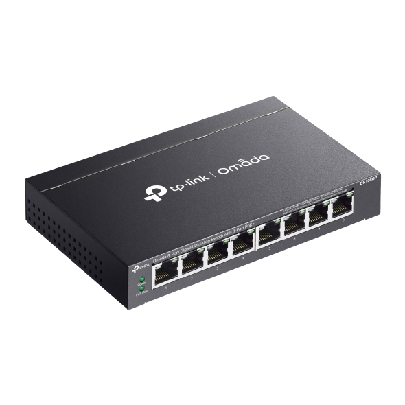 OMADA TP-LINK DS108GP 64W 8GE PoE Switch, 250m PoE PoE Auto Recovery, Metal Desktop-60746