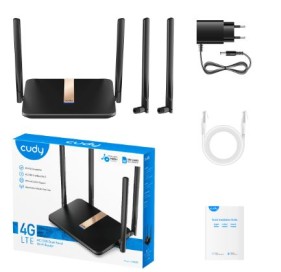 CUDY CUDY LT500_EU/AU 1200MBPS 4 PORT 4 ANTEN 4G LTE INDOOR SIM KART GİRİŞLİ ROUTER