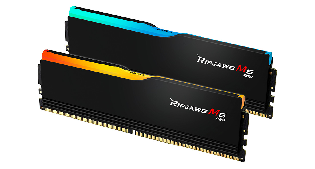 GSKILL Ripjaws M5 Siyah RGB DDR5-6000Mhz CL36 32GB (2x16GB) Dual (36-36-36-96) 1.35V