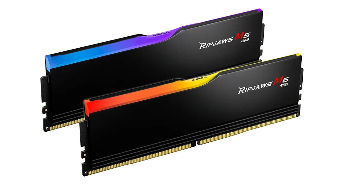 GSKILL Ripjaws M5 Siyah RGB DDR5-6000Mhz CL36 32GB (2x16GB) Dual (36-36-36-96) 1.35V