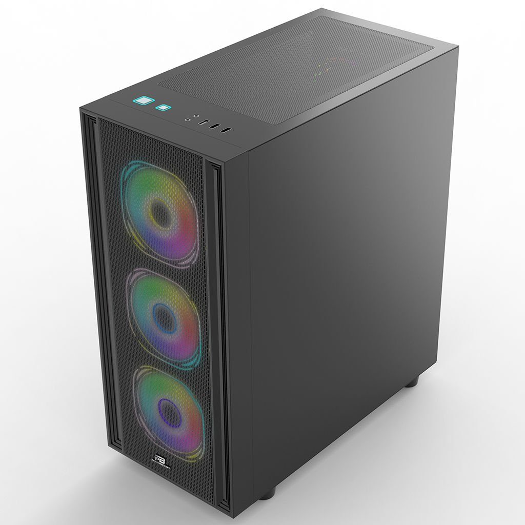 POWERBOOST  gb-g1200bb 650w 80+ usb 3.0, atx mesh,  argb fan, siyah kasa-58218