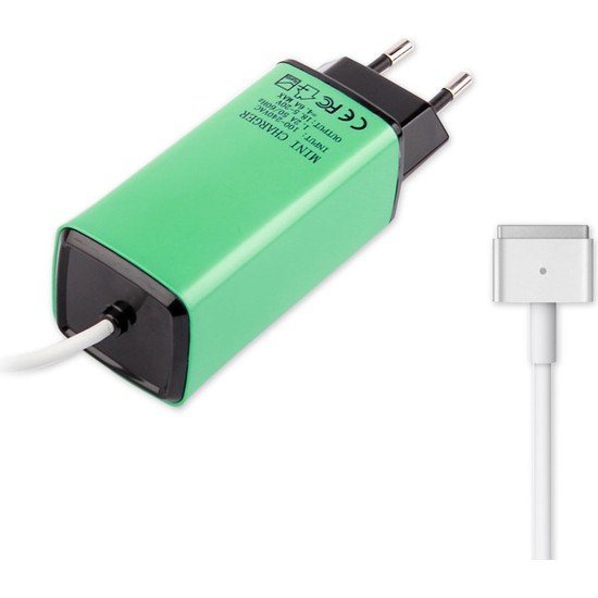 RETRO -Color, Apple MacBook 85W MagSafe 2 Mini Adaptör - Yeşil