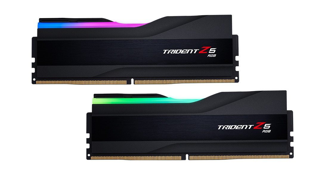 GSKILL GSKILL Trident Z5 RGB Siyah DDR5-7600Mhz CL38 48GB (2x24GB) DUAL (38-48-48-121) 1.35V