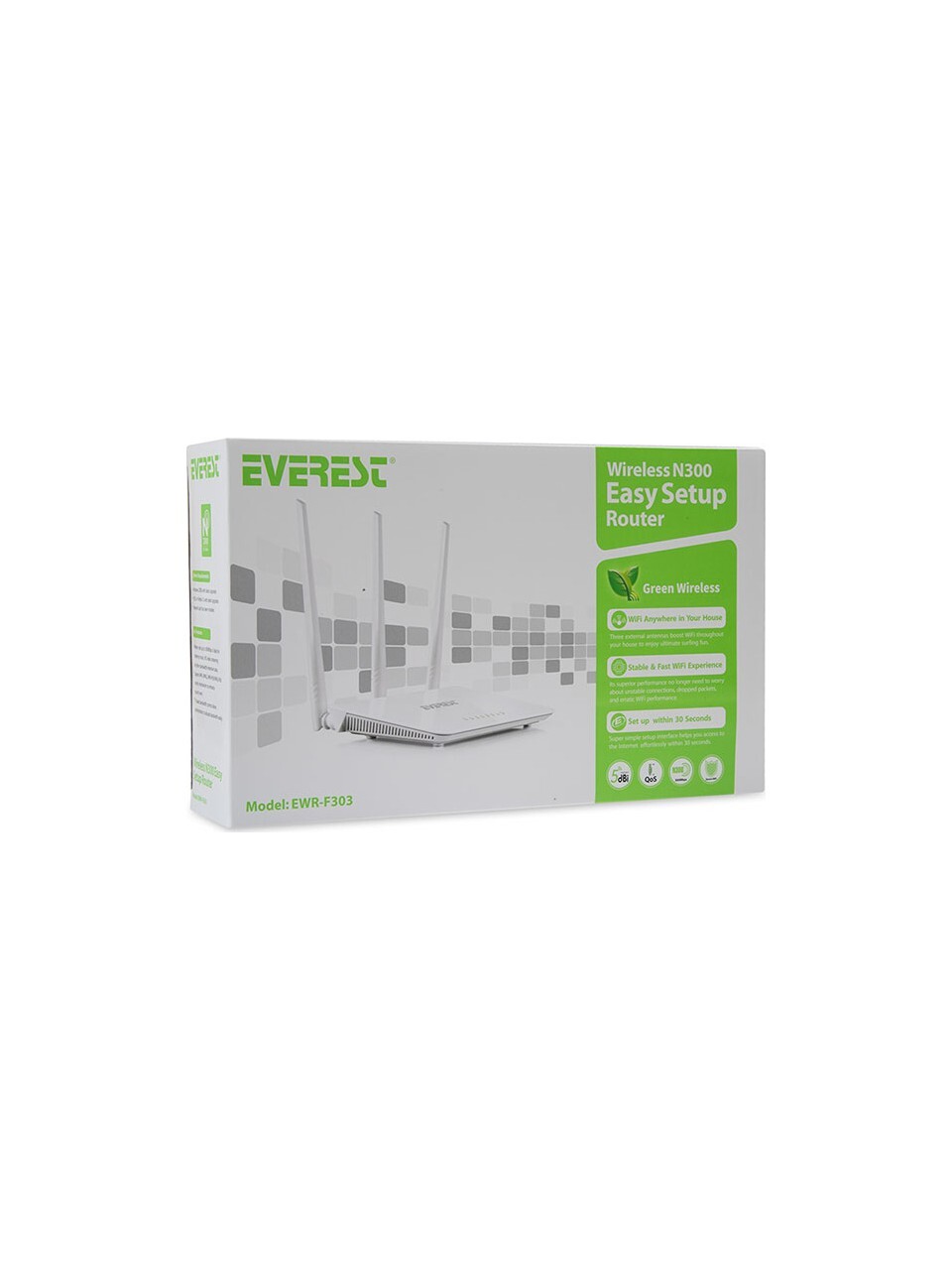 EVEREST EVEREST EWR-F303 300mbps N300 2.4GHZ Mesafe Genişletici EV Ofis Tipi Router Router-55594