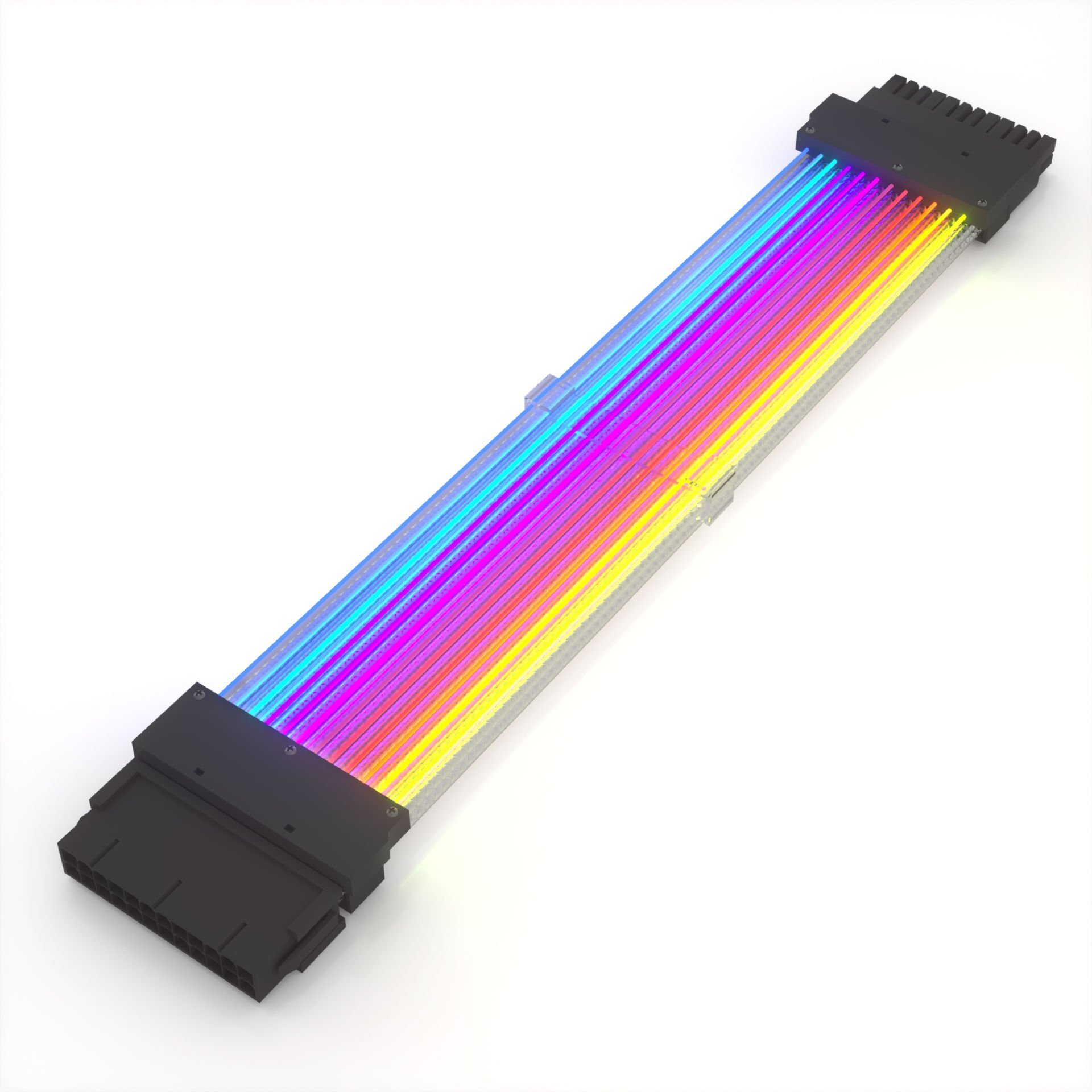 GAMEBOOSTER  8p*2  8p (vga ve cpu) + 24p uzatması led sıralı rgb kablo-62729
