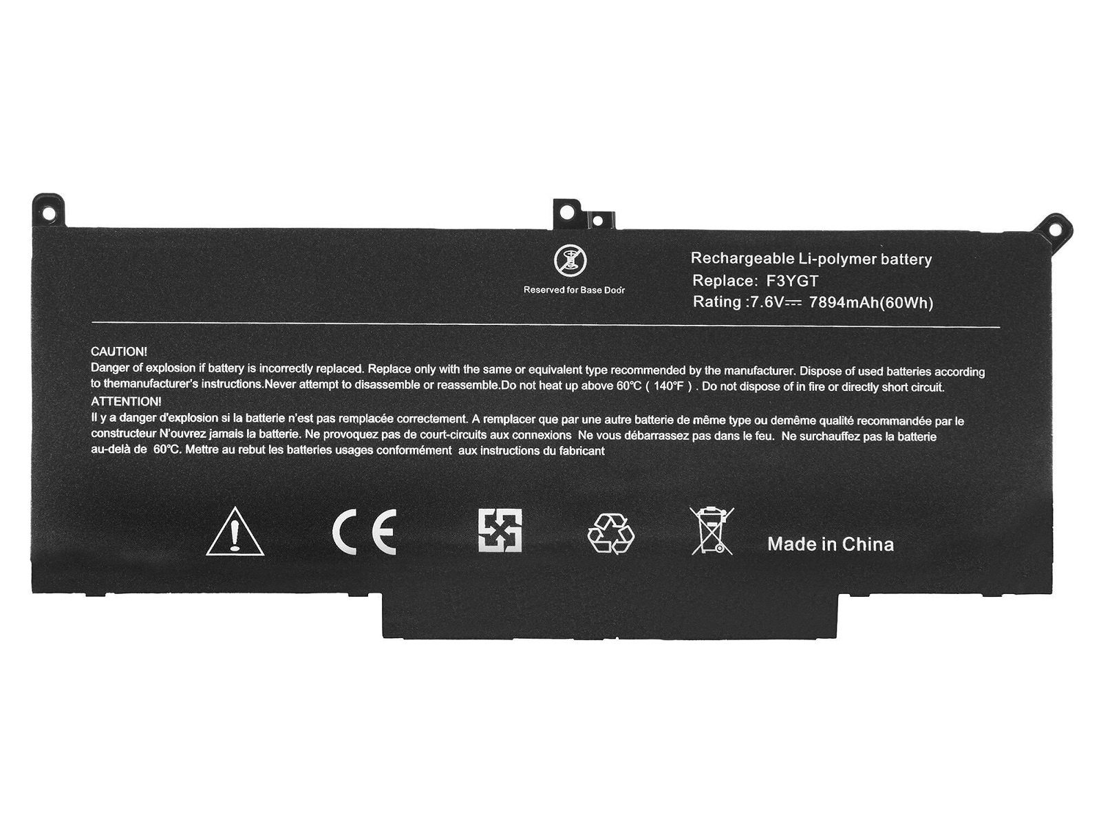 HYPERLIFE HYPERLIFE Dell Latitude 7280, 7290, 7380, 7390, F3YGT Notebook Bataryası - Ver.2 - 4 Cell-59612