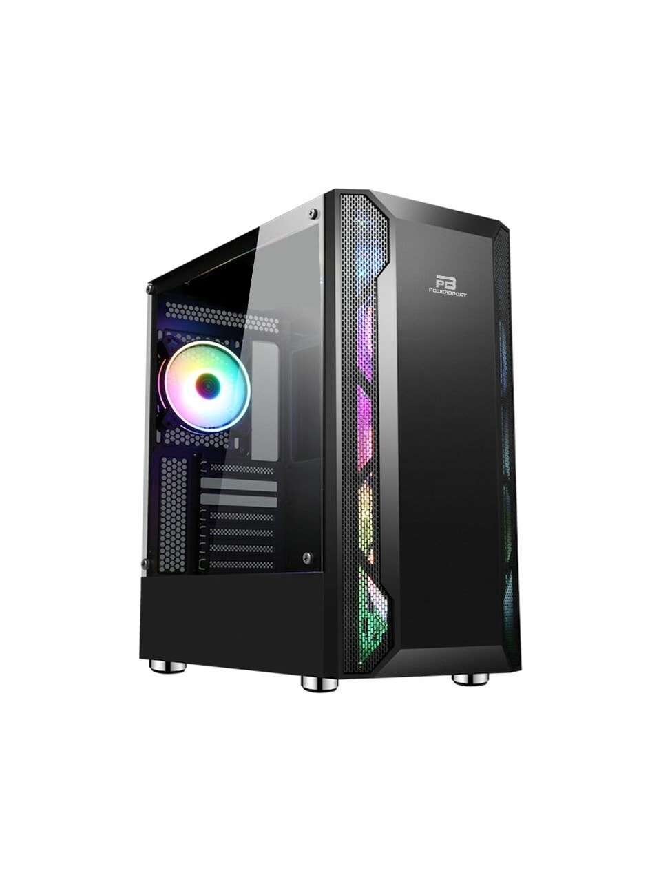 POWERBOOST  VK-G3701B 550w 80+ USB 3.0 ATX, ARGB Fan, Mesh+Stirp Siyah Kasa