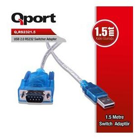 QPORT Qport 1.5 Metre USB 2.0 to Rs232 Çevirici Kablo (Q-RS2321.5)