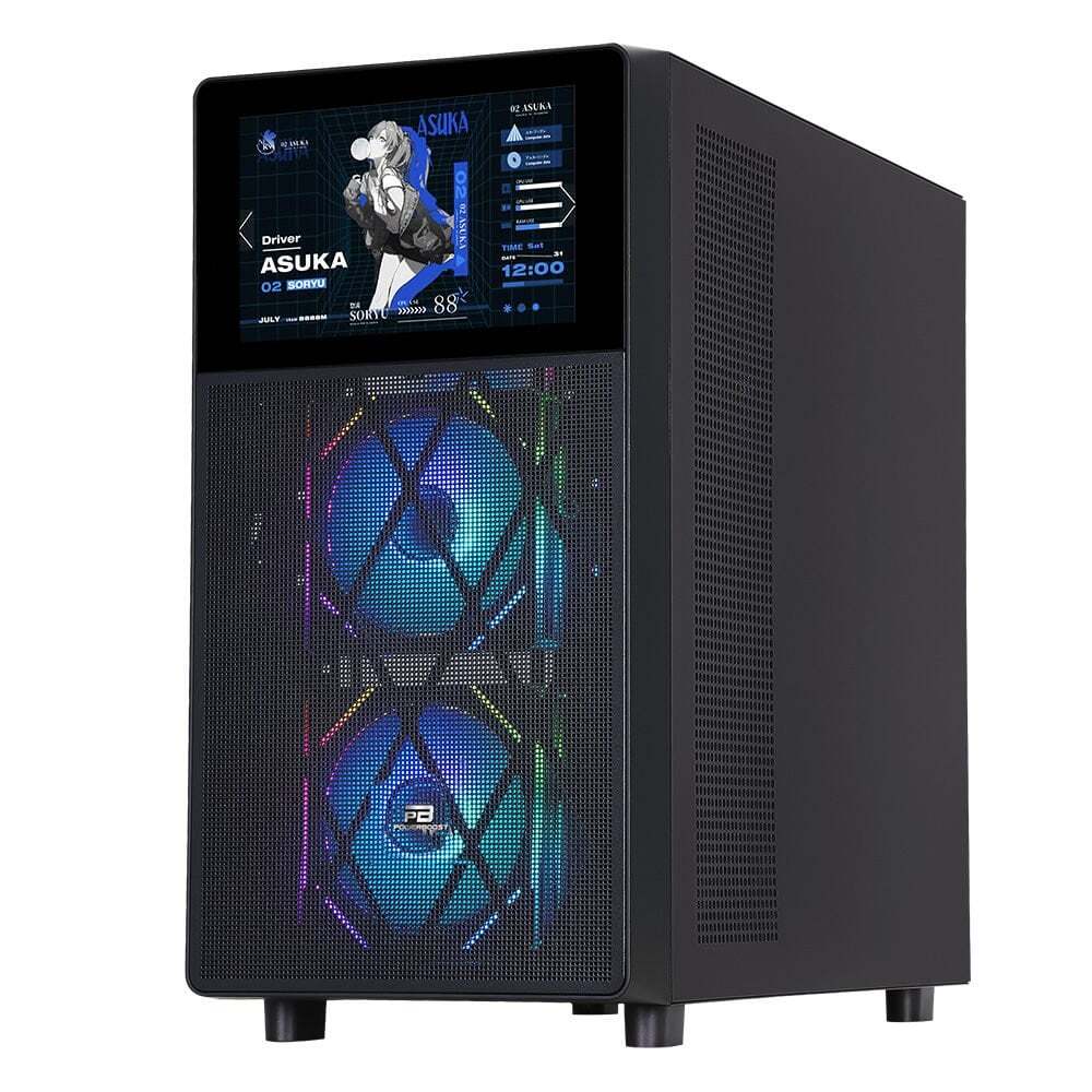 POWERBOOST PowerBoost PB-P4367BB USB 3.0, ATX LCD Mesh Panel, ARGB Fan, Siyah Kasa (PSU Yok)-60204