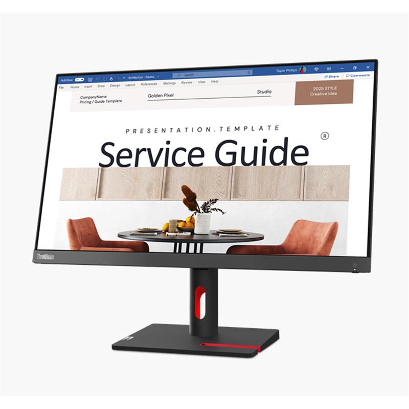 LENOVO 23.8 LENOVO THINKVISION 63DEKAT3TK 6MS 100HZ HDMI+VGA LED MONITOR -53354