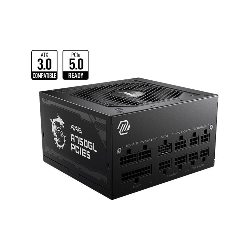 MSI MSI MAG A750GL PCIE5 750W 80+ POWER SUPPLY 