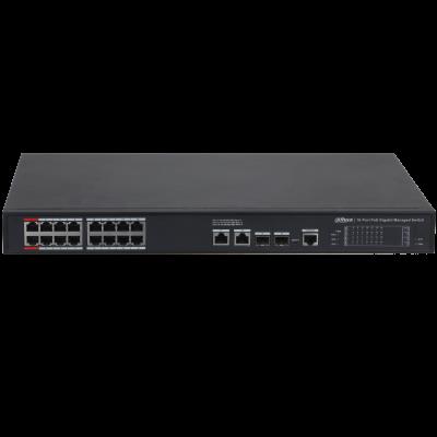 DAHUA DAHUA S4220-16GT-240 16 PORT 16XGE-2XGE-2XGE/SFP YÖNETİLEBİLİR 240W POE SWİTCH-52941