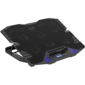 FRISBY FRISBY FNC-5235ST 6 adet x 7cm Fan,  10&quot;-15.6 Gaming Notebook Soğutucu, 5 Kademeli Stand, 3 Farklı Program, Ayarlanabilir Hız, Mavi Ledli (Siyah)-64243