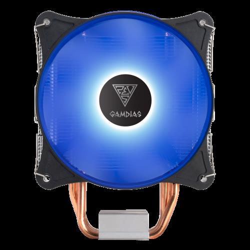 GAMDıAS GAMDIAS BOREAS E1-410, BLUE Lights, 120mm CPU  Kule Tipi Hava Soğutma (AMD AM4 ve INTEL Tüm işlemciler ile uyumlu)