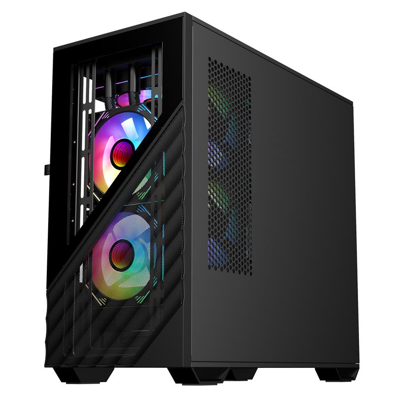 1ST PLAYER 1ST PLAYER DK D7 SİYAH 750W 80+ 3X12CM ARGB FAN + 2X12CM ARGB REVERSE FAN TEMPERLİ CAM+METAL MESH US -47481