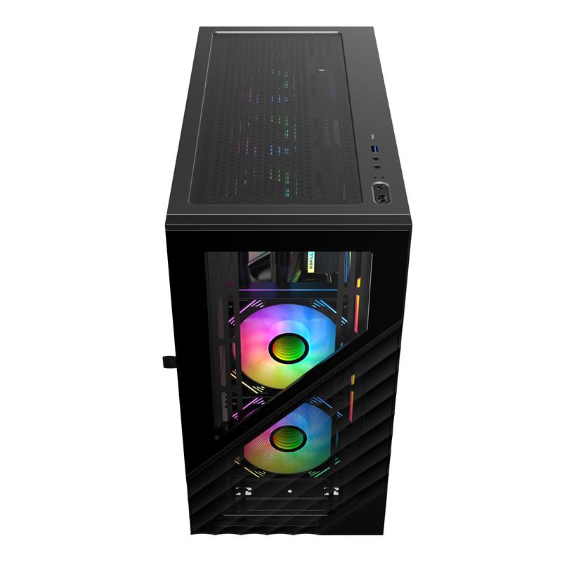 1ST PLAYER 1ST PLAYER DK D7 SİYAH 750W 80+ 3X12CM ARGB FAN + 2X12CM ARGB REVERSE FAN TEMPERLİ CAM+METAL MESH US -47482