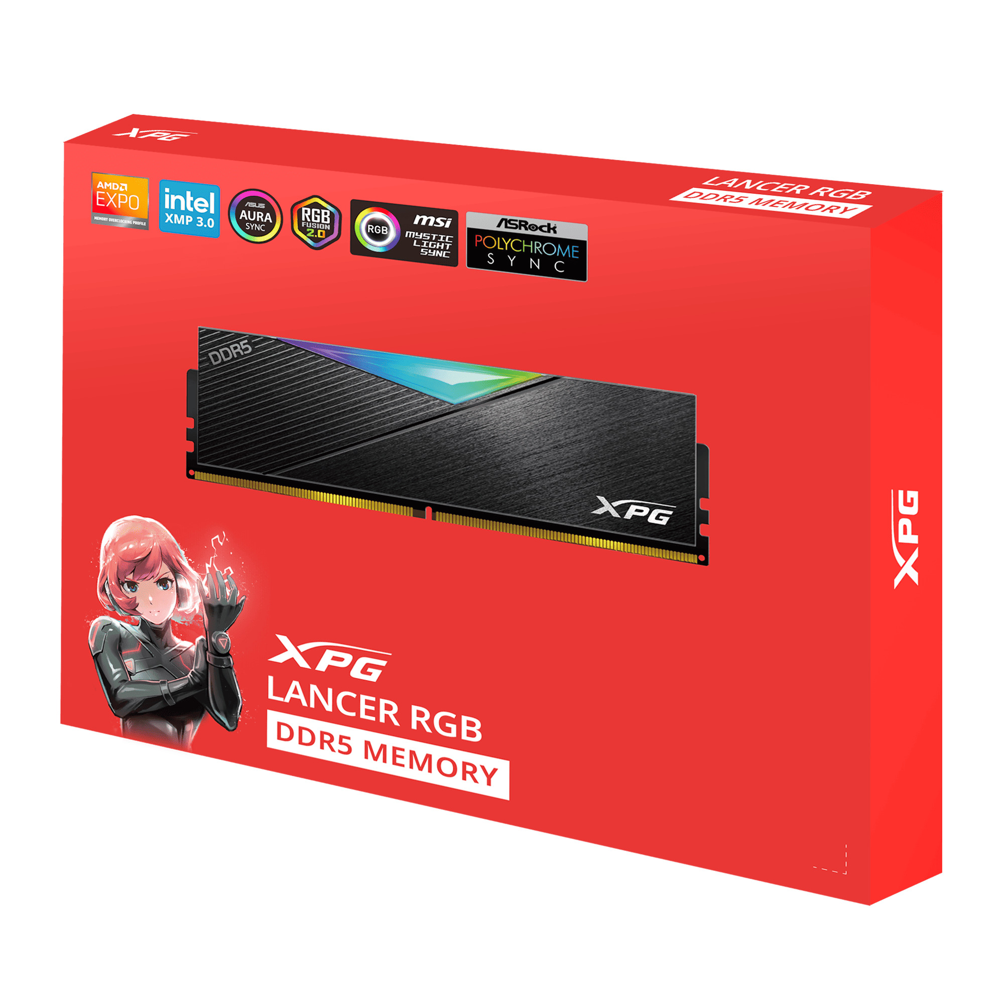 ADATA XPG Lancer Siyah RGB DDR5-6000Mhz CL30 64GB (2x32GB) Dual Kit (30-40-40) 1.35V-62171