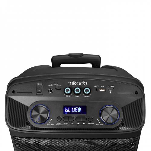 MIKADO  MIKADO MD-BT505, 60W, USB/BT/TF/TWS, RGB AydÄ±nlatmalÄ±, ToplantÄ±, Parti, AÃ§Ä±k Hava Speaker. Kablosuz El ve Kafa Mikrofonu H-40496