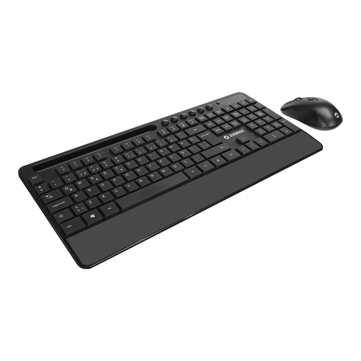 EVEREST EVEREST KM-9676 SİYAH MM Tablet-Telefon Standlı Kablosuz Klavye + Mouse Set-57820
