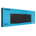 EVEREST EVEREST KB-619, USB Kablolu, Türkçe Q, Standart Klavye (Siyah)-67117