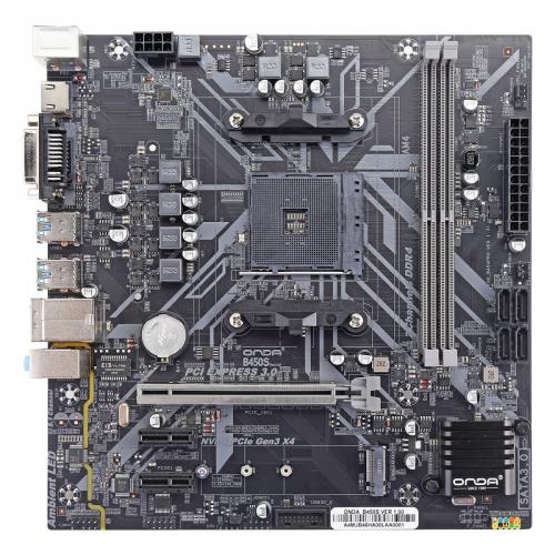 ARKTEK  ARKTEK ALPHA FORCE, AK-B450M EG, 2xDDR4, M.2, D-SUB, DVI, HDMI, AM4 Soket Anakart -31726