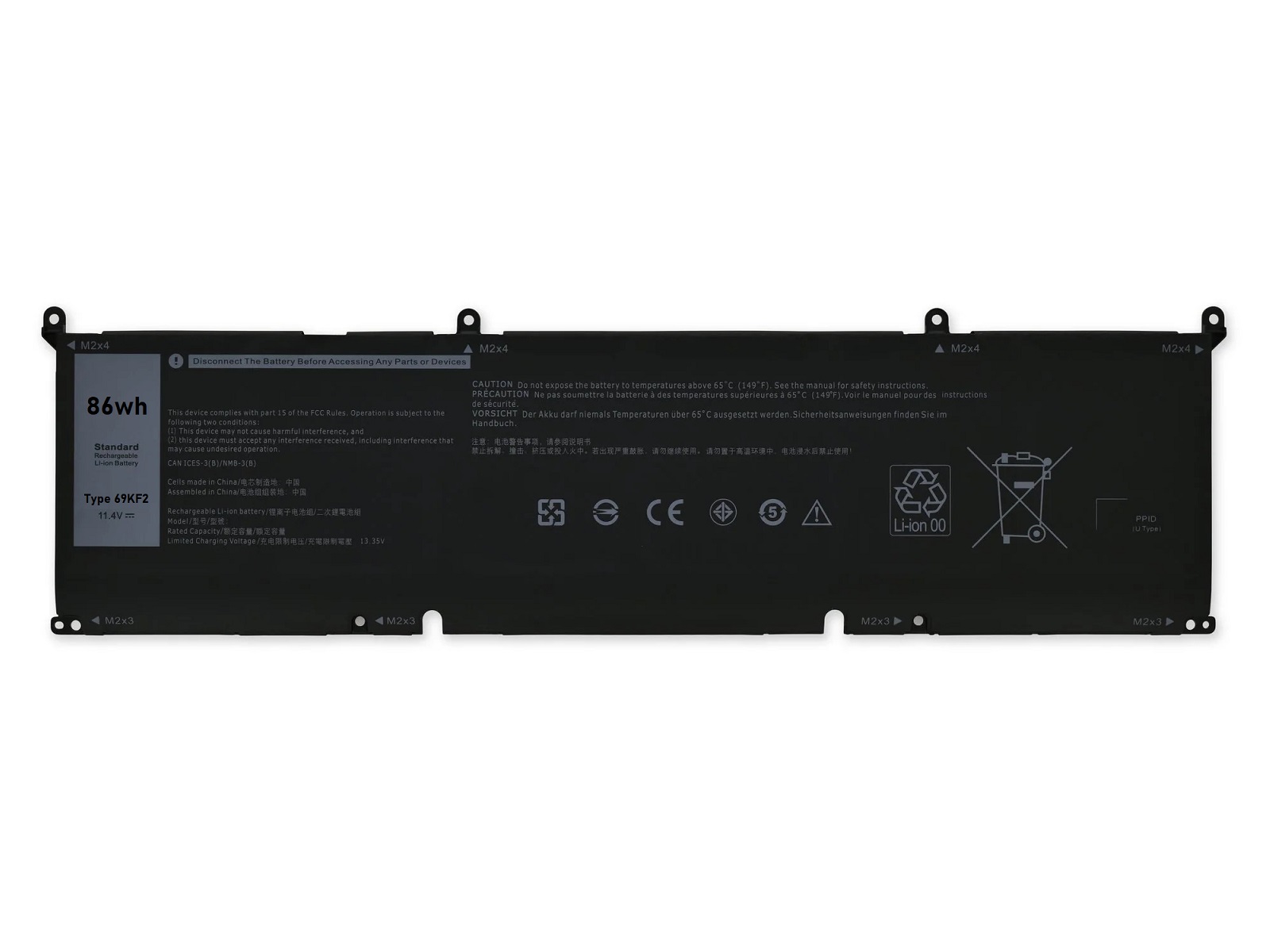 RETRO RETRO Dell 69KF2 Notebook Bataryası - 6 Cell