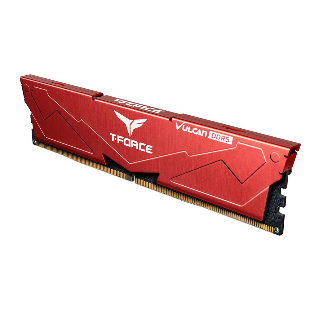 TEAM Team T-Force Vulcan Red 16GB 1x16GB 6000Mhz DDR5 CL38 Gaming Ram (FLRD516G6000HC38G01)-59709