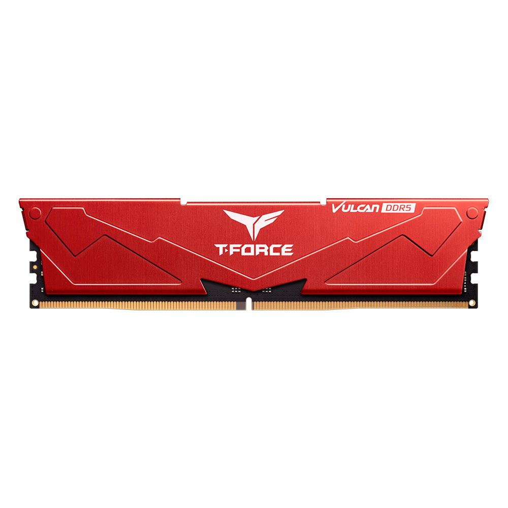 TEAM Team T-Force Vulcan Red 16GB 1x16GB 6000Mhz DDR5 CL38 Gaming Ram (FLRD516G6000HC38G01)-59710
