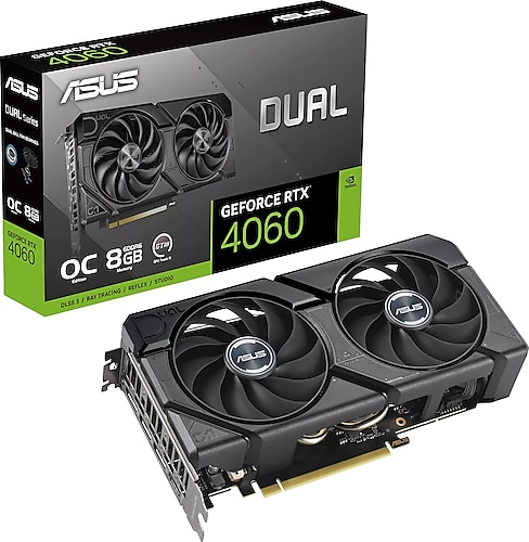 ASUS ASUS DUAL-RTX4060-O8G-EVO, 8Gb, 128Bit, GDDR6, 1xHDMI, 3xDP GAMING Ekran Kartı