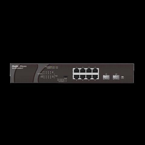 RUIJIE RUIJIE RG-ES110GDS-P 8 PORT 10/100/1000 8 PORT POE 2 PORT UPLINK 120W YONETILEMEZ DESKTOP SWITCH
