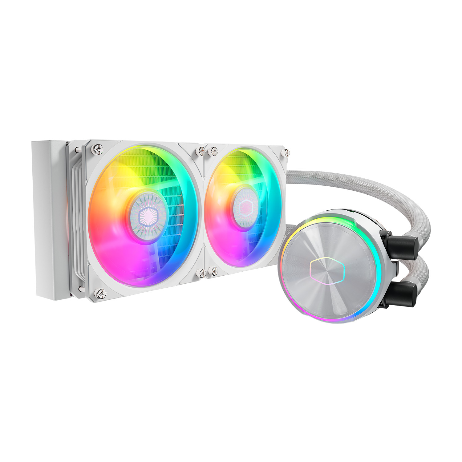 COOLERMASTER CM MasterLiquid PL240 Beyaz Flux ARGB Led Fanlı İşlemci Sıvı Soğutma Kiti  (İntelAM4 destekli)