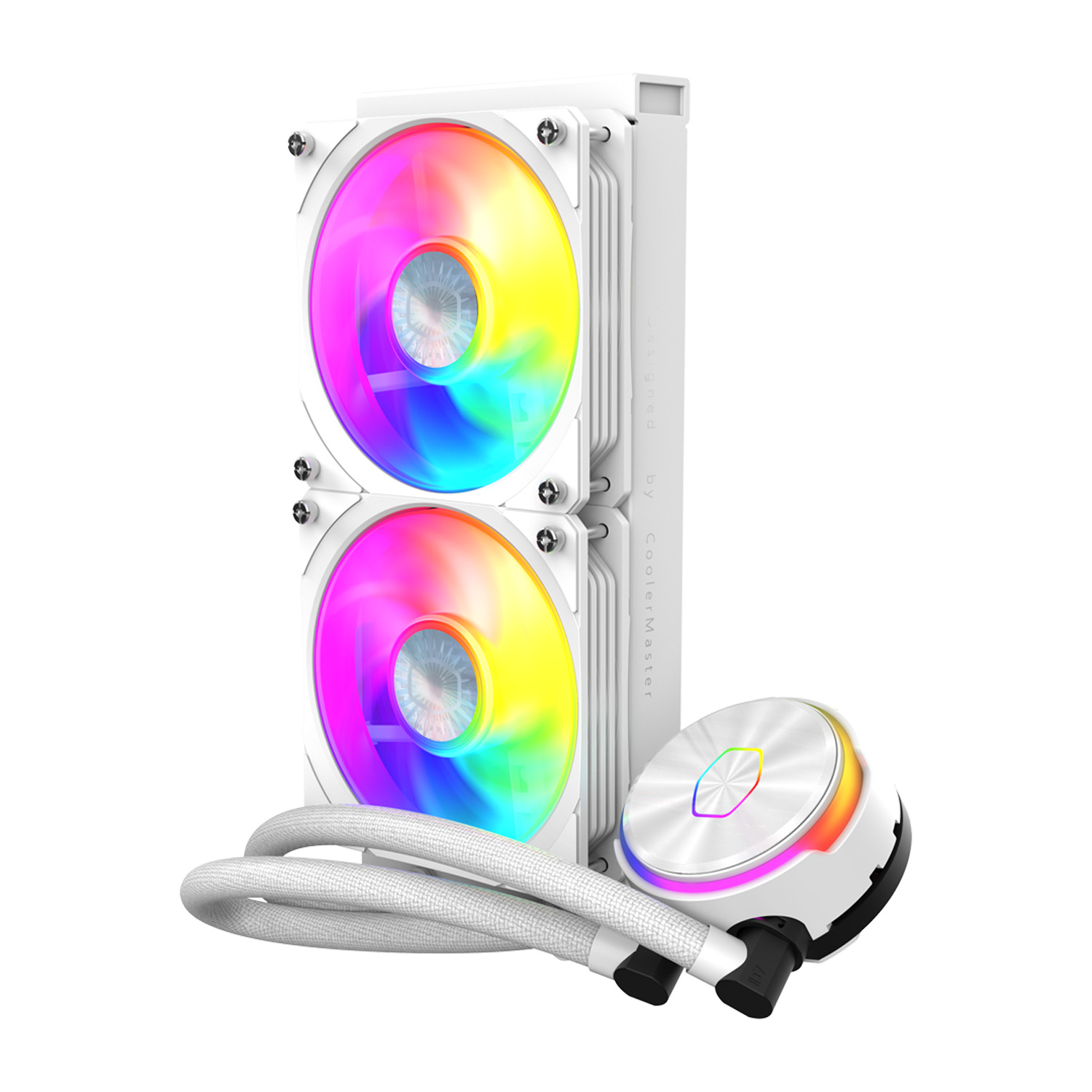 COOLERMASTER CM MasterLiquid PL240 Beyaz Flux ARGB Led Fanlı İşlemci Sıvı Soğutma Kiti  (İntelAM4 destekli)-60580