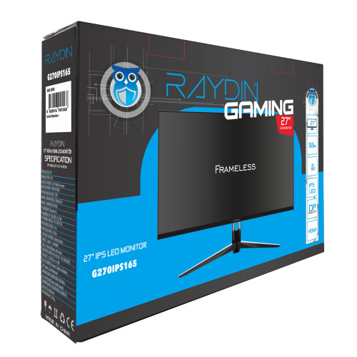 RAYDIN RAYDIN G270IPS165, 27&quot;, 1ms, 165Hz, Full HD, HDMI, DP, USB, Hoparlör, IPS LED, Frameless, FreeSync Gaming Monitör-57473