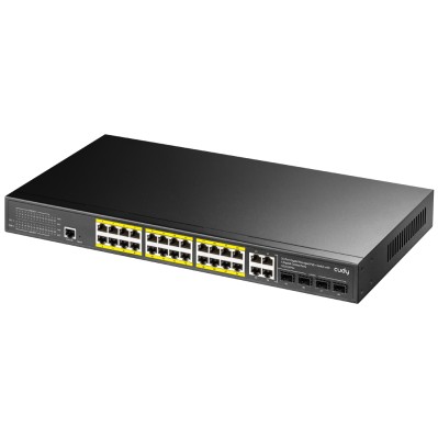 CUDY CUDY GS2028PS4-400W 24 PORT 10/100/1000 24 PORT POE+ 4 PORT UPLINK+4 PORT SFP YONETILEBILIR RACK MOUNT SWITCH