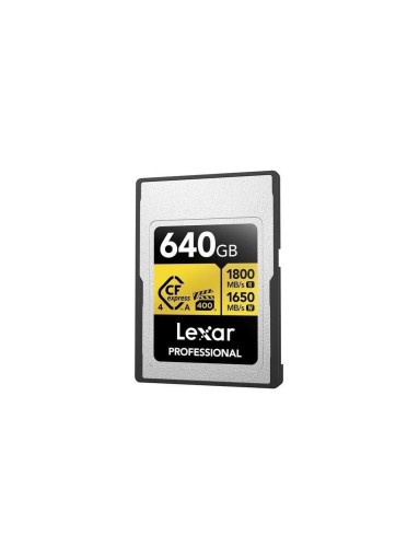 BIGBOY LEXAR 640GB LCAGOLD640G-RNENG CF-EXP PROFESSIONAL CFEXPRESS 4.0 TYPE A CARD GOLD SERIE UP TO 1800MB/S READ 1650MB/S WRITE VPG 40-65663